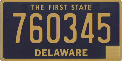 DE license plate 760345