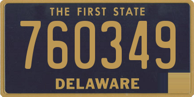 DE license plate 760349