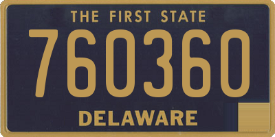 DE license plate 760360