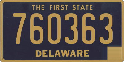 DE license plate 760363