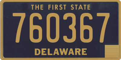 DE license plate 760367