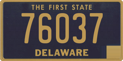 DE license plate 76037