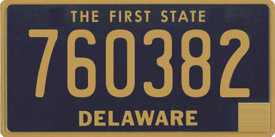 DE license plate 760382