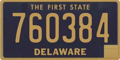 DE license plate 760384