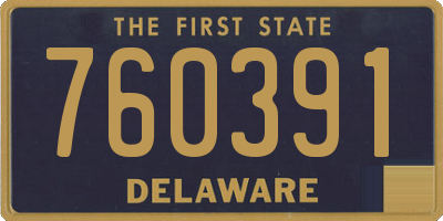 DE license plate 760391