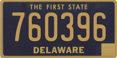 DE license plate 760396