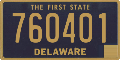 DE license plate 760401