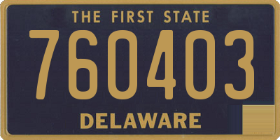 DE license plate 760403