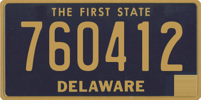 DE license plate 760412