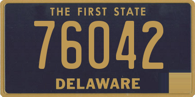 DE license plate 76042