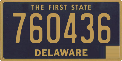 DE license plate 760436