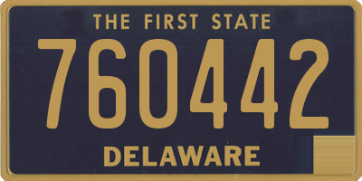 DE license plate 760442