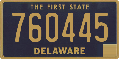 DE license plate 760445