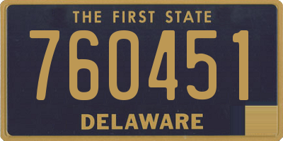 DE license plate 760451