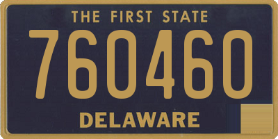 DE license plate 760460