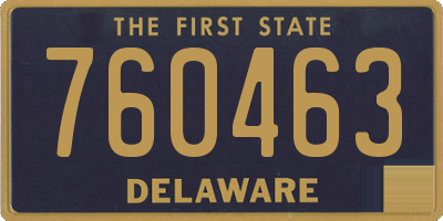 DE license plate 760463