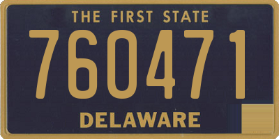 DE license plate 760471