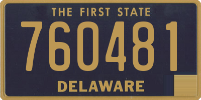 DE license plate 760481