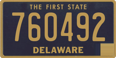 DE license plate 760492