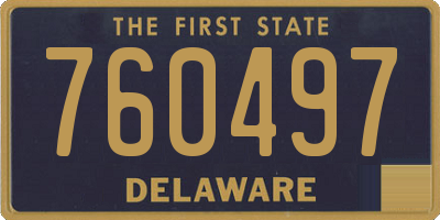 DE license plate 760497