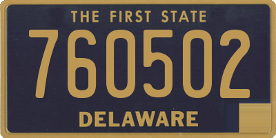 DE license plate 760502