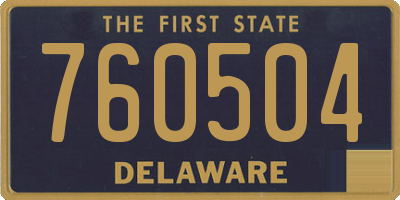 DE license plate 760504