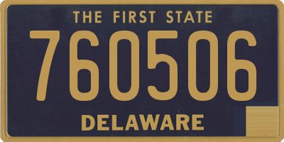 DE license plate 760506