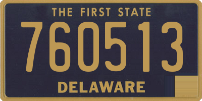DE license plate 760513