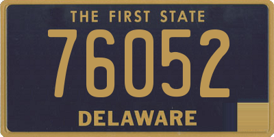 DE license plate 76052