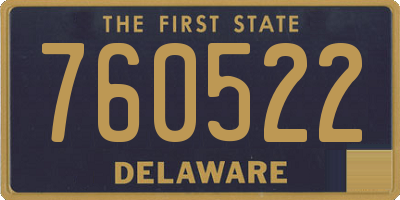 DE license plate 760522