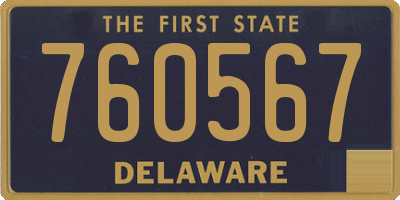 DE license plate 760567
