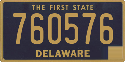 DE license plate 760576
