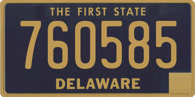 DE license plate 760585