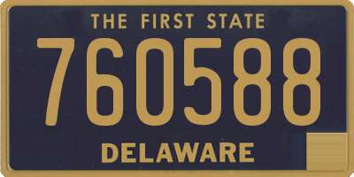 DE license plate 760588