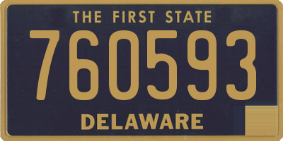 DE license plate 760593