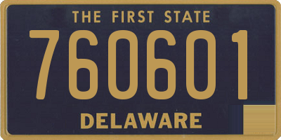DE license plate 760601