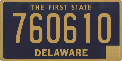 DE license plate 760610
