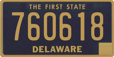 DE license plate 760618
