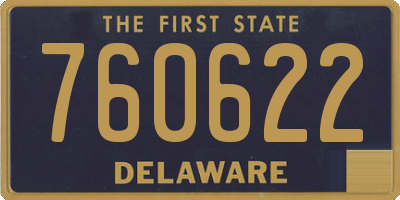 DE license plate 760622