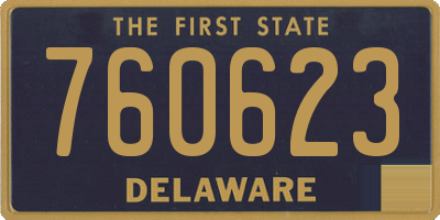 DE license plate 760623
