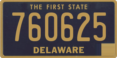 DE license plate 760625