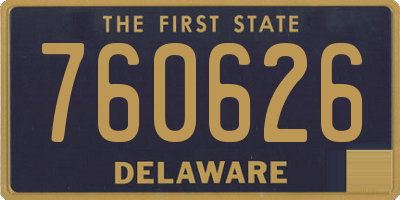 DE license plate 760626