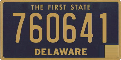 DE license plate 760641
