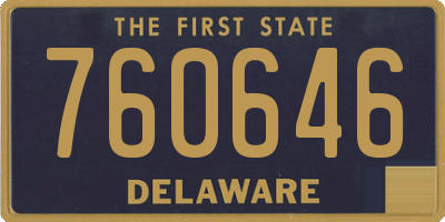 DE license plate 760646