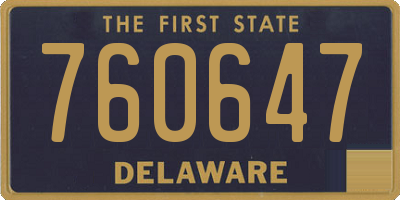 DE license plate 760647