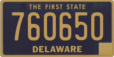 DE license plate 760650
