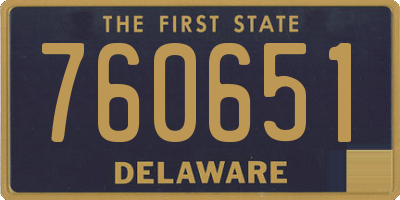 DE license plate 760651