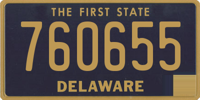 DE license plate 760655