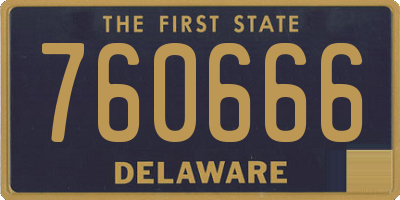 DE license plate 760666