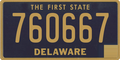 DE license plate 760667